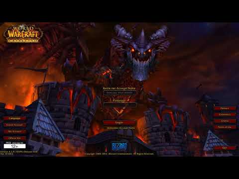 World of Warcraft: Cataclysm Login Screen