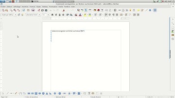 Exporter un document au format PDF avec LibreOffice