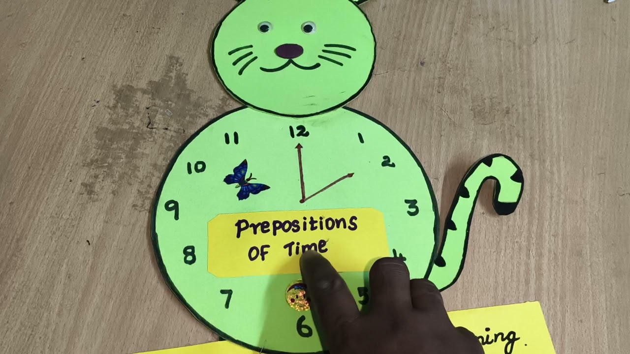 Prepositions of time | TLM Teaching Aid | TLM Non working Model | TLM English Chart Work Ideas |