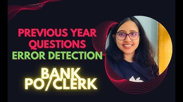 Error Detection Previous Year Questions| RRB PO/SBI PO/IBPS PO| Aspiring Banker Anwesha