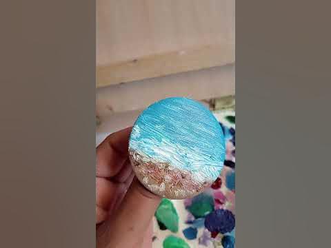 Маленький холст-пин, значок🥰 Миниатюра маслом🎨 Идея для творчества ...