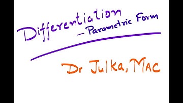 Differentiation - Parametric Form