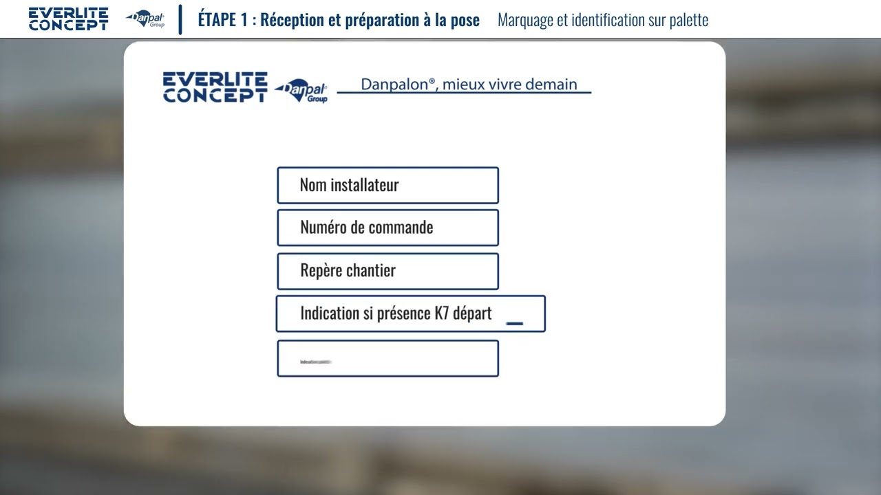 Marquage et identification sur les palettes livrées