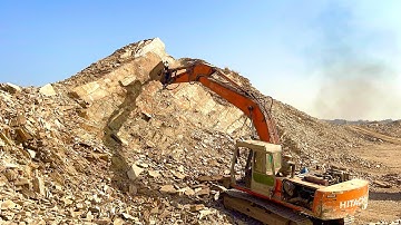 Extreme Heavy Equipment! Excavator Destroys Mountain Rocks  #excavator 
