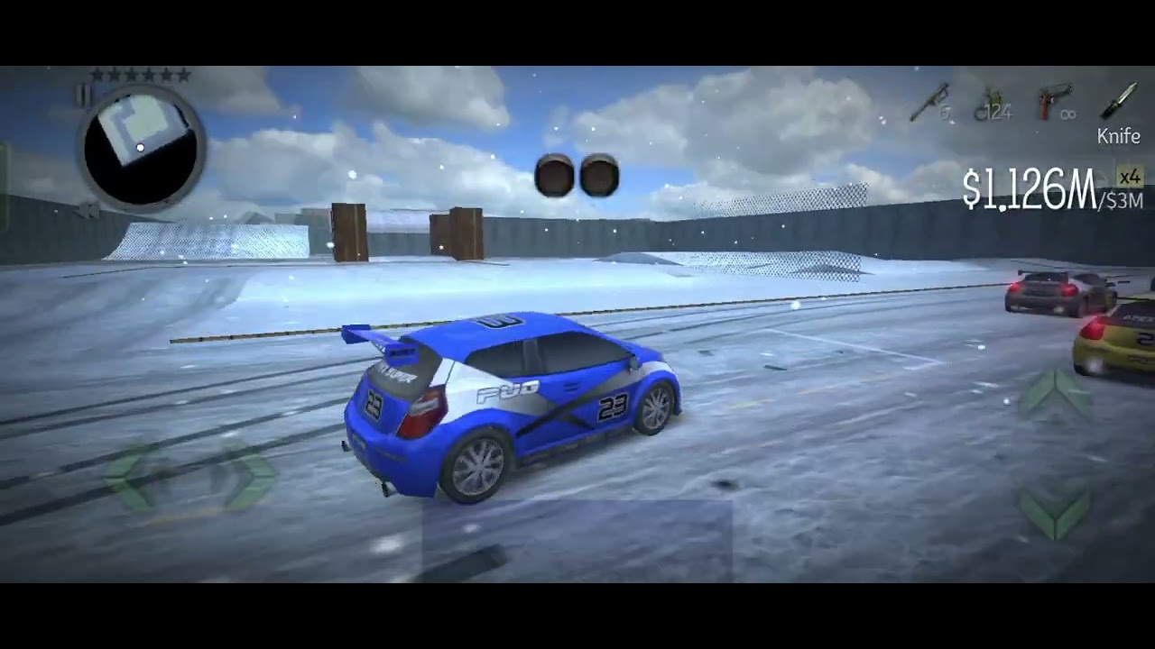 Car race game and killing everyone with my gun 