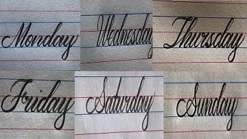 How To Write ‘7 Days Of The Week’ Using A Pencil (complete tutorial)