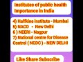 Institutes of public health importance in india shorts shorts