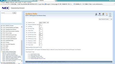 PBX  NEC SL1000(SL2100)   SETUP Busy tone