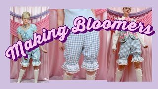 ☁️💙 Making DIY Kawaii Pastel Gingham Bloomers 💙☁️