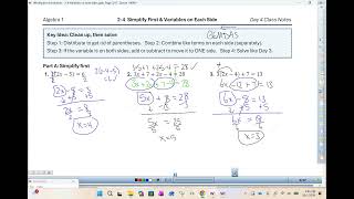 2-4 Solving Equations with a Variable that Appears More than Once