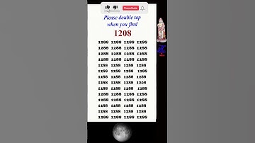 Spot (Find) 1208 in 5 seconds, #observation  #skills , Visual Test,  #search #puzzle #shorts #quiz