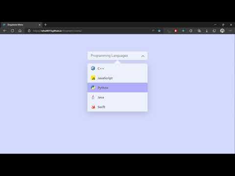 Dropdown menu | ReactJs
