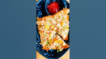 Bread pizza 👨‍🍳 #breadpizza #cooking #pizzarecipe #yummybreakfast #kids #shorts