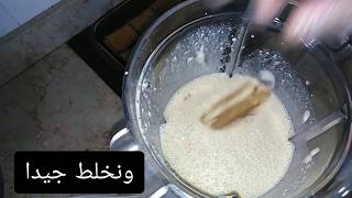 حلى البسكوت والقشطه بالخلاط