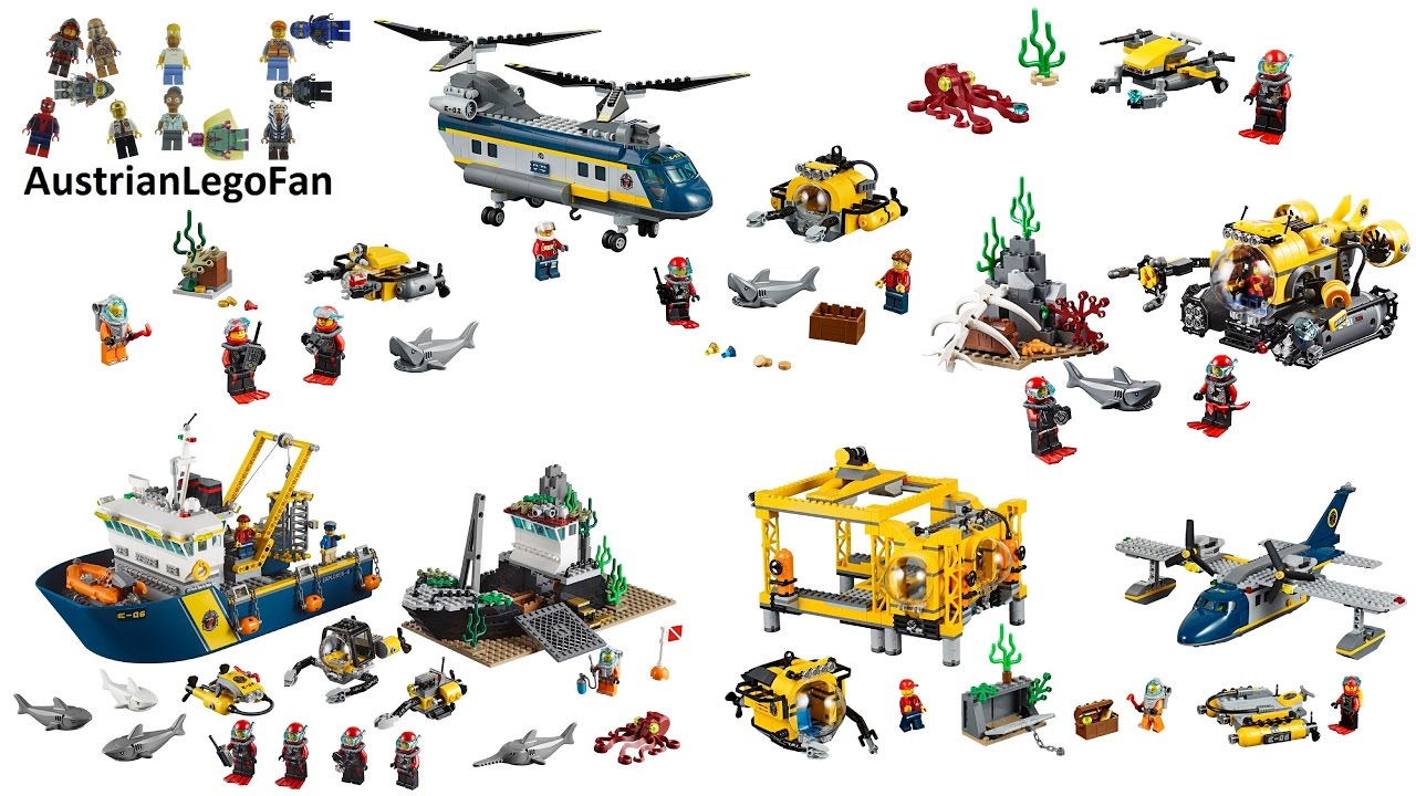 All Lego City Deep Sea Explorers Sets 2015 - Lego Speed Build Review -  YouTube
