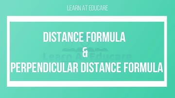 Distance Formula & Perpendicular Distance Formula | Learn At Educare