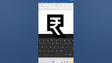 How to Type Indian Rupee Symbol (₹) with Keyboard Shortcut in Microsoft Word - 3 Methods - Hindi