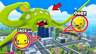 Oggy And Jack Got Attacked By Giant Toxic Monster In Wobbly life