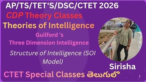 AP TET and DSC#CTET#2026#Theories of Intelligence#SOI Model#Guilford