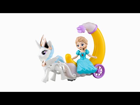 Action Figure Snow White Unicorn Spinning Glowing Music Horse Spinning Doll Figure toys Children