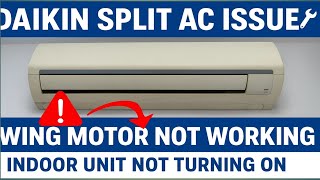 Daikin Split AC Swing Motor Problem 🔧 | Indoor Unit Not Turning On Sakinaka Mumbai -Tubaaircon 