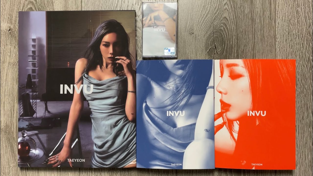 ♡Unboxing Taeyeon 태연 3rd Studio Album INVU (Blue, Orange, Envy \u0026 Cassette Tape Ver.)♡