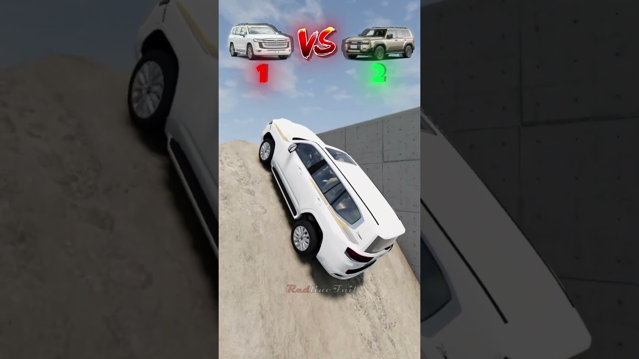 LC300 vs LC250 🔥 Which Land Cruiser Wins? | BeamNG.drive #shorts