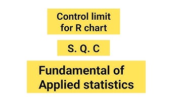 Control limits for R chart || SQC || FAS || Gupta and kapoor