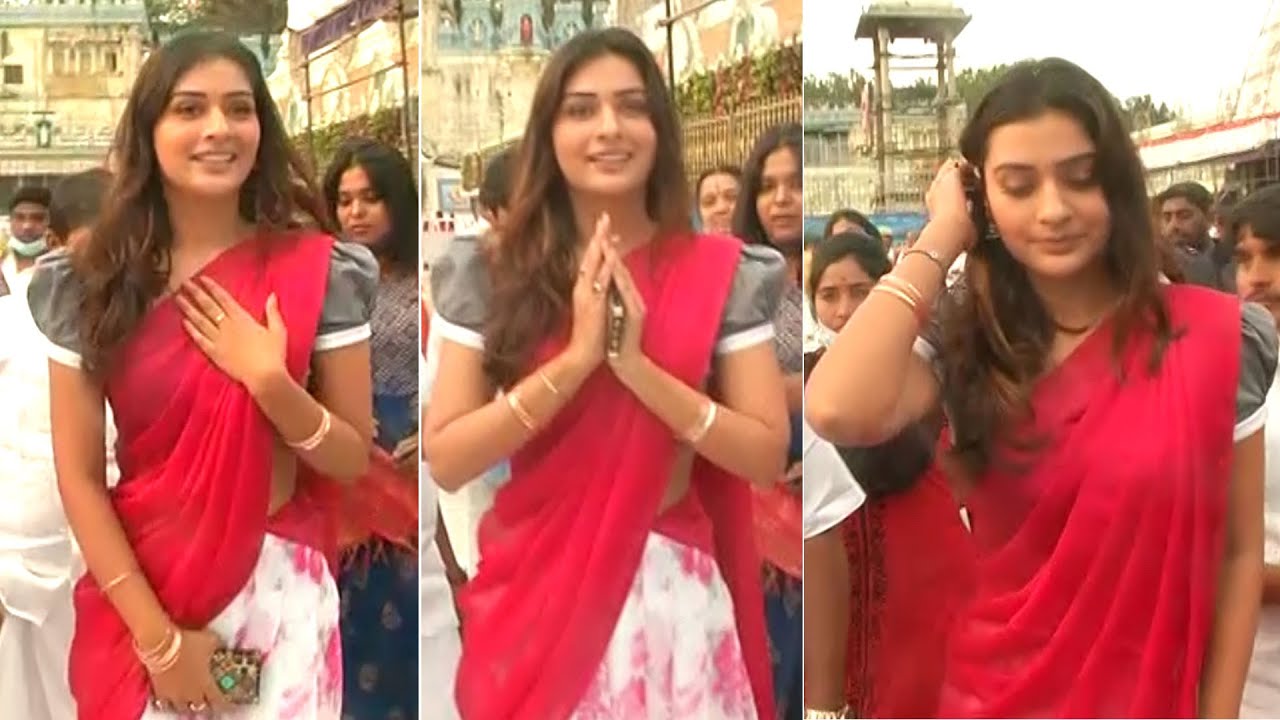RX 100 Fame Payal Rajput Visits Tirumala Temple | Payal Rajput Latest Video | Filmylooks