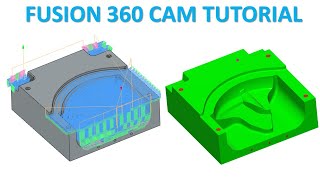 Fusion 360 CAM Tutorial #78 | Mill 3D Mold & Die Toolpath Machining