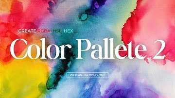 Hex Color Palette Generator 2 using #html5  #css3  #javascript  | #webanimationzone
