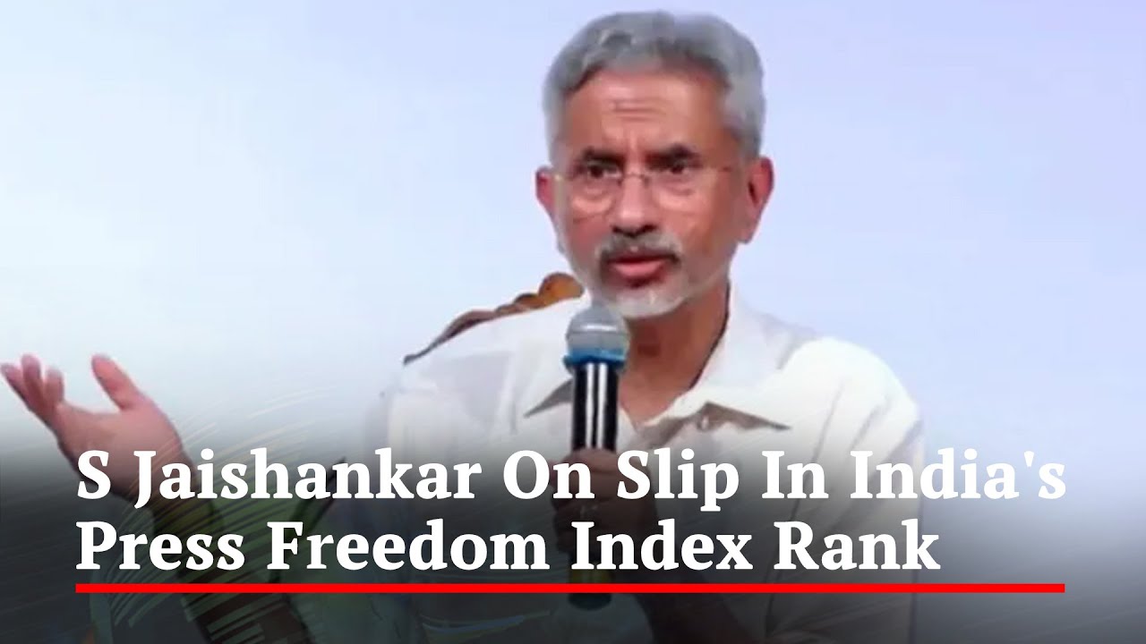 S Jaishankar As India Slips On Press Index Ranking: "Mind Games"