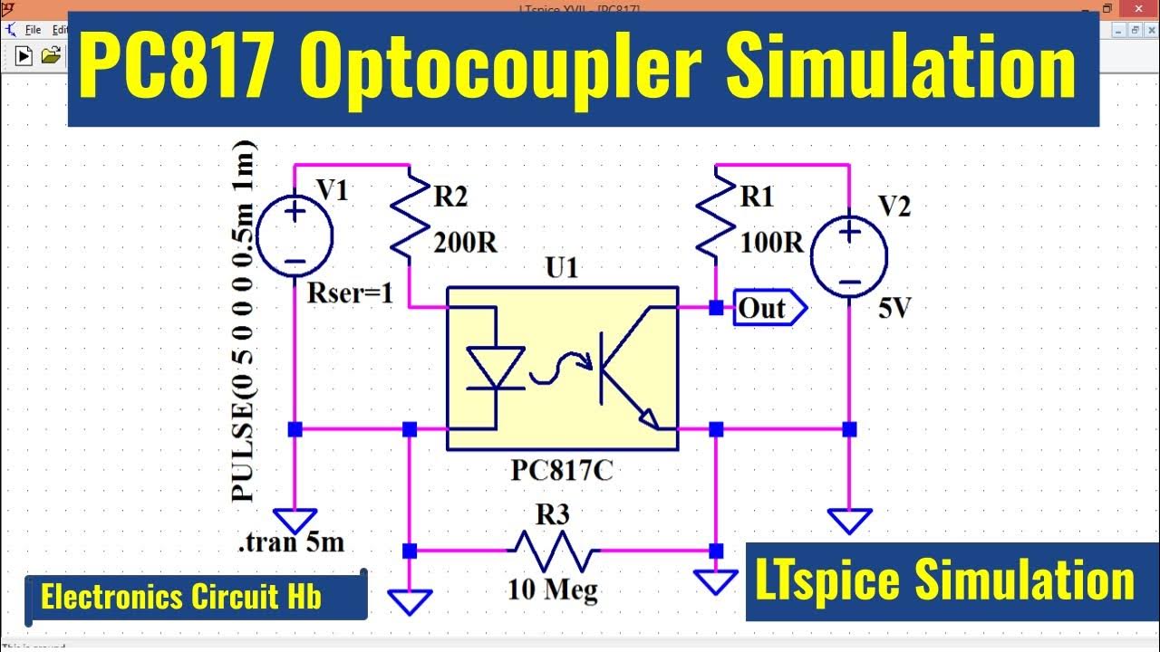 LT Spice - PC817 Optocoupler Simulation - YouTube