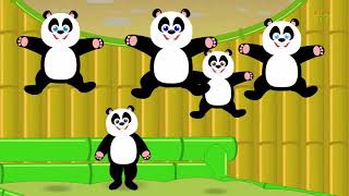 #Nurseryrhymes | Five Little Panda 🐼Jumping On The Bed👶| The Best Song For Children