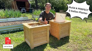 Build a 5-Gallon Bucket Raised Garden Planter | DIY Woodworking Project