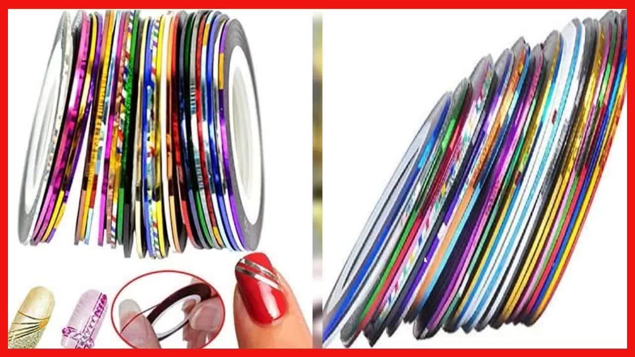 10 Rolls Mixed Color Striping Tape Line Nail Art - wide 4