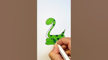 How to draw a snake easy | Step by step drawing for kids