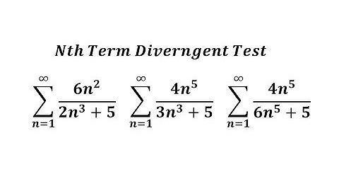 Infinite Series: Nth Term Divergence Test (Rational)