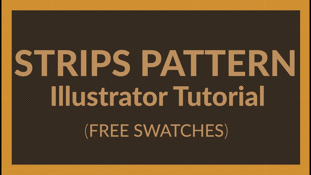 How to Create Striped Pattern Swatches — Illustrator Tutorial - YouTube