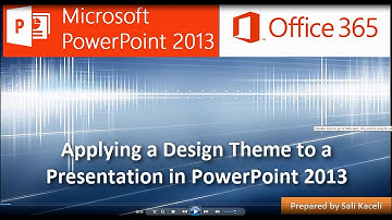 Applying a Design Theme to a Presentation in PowerPoint 2013 (5 of 18)