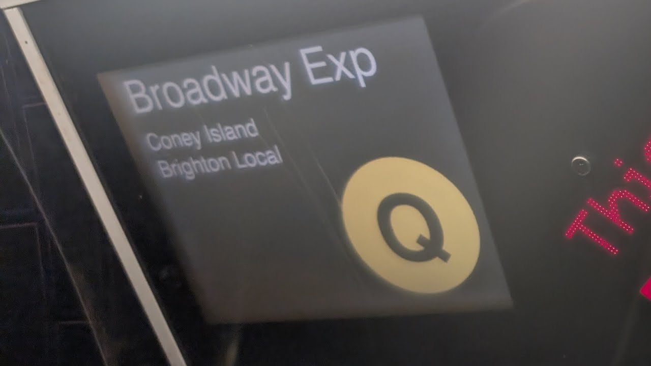 [BMT Brighton line] R160 (Q) train interior ride from Church Avenue to Kings highway