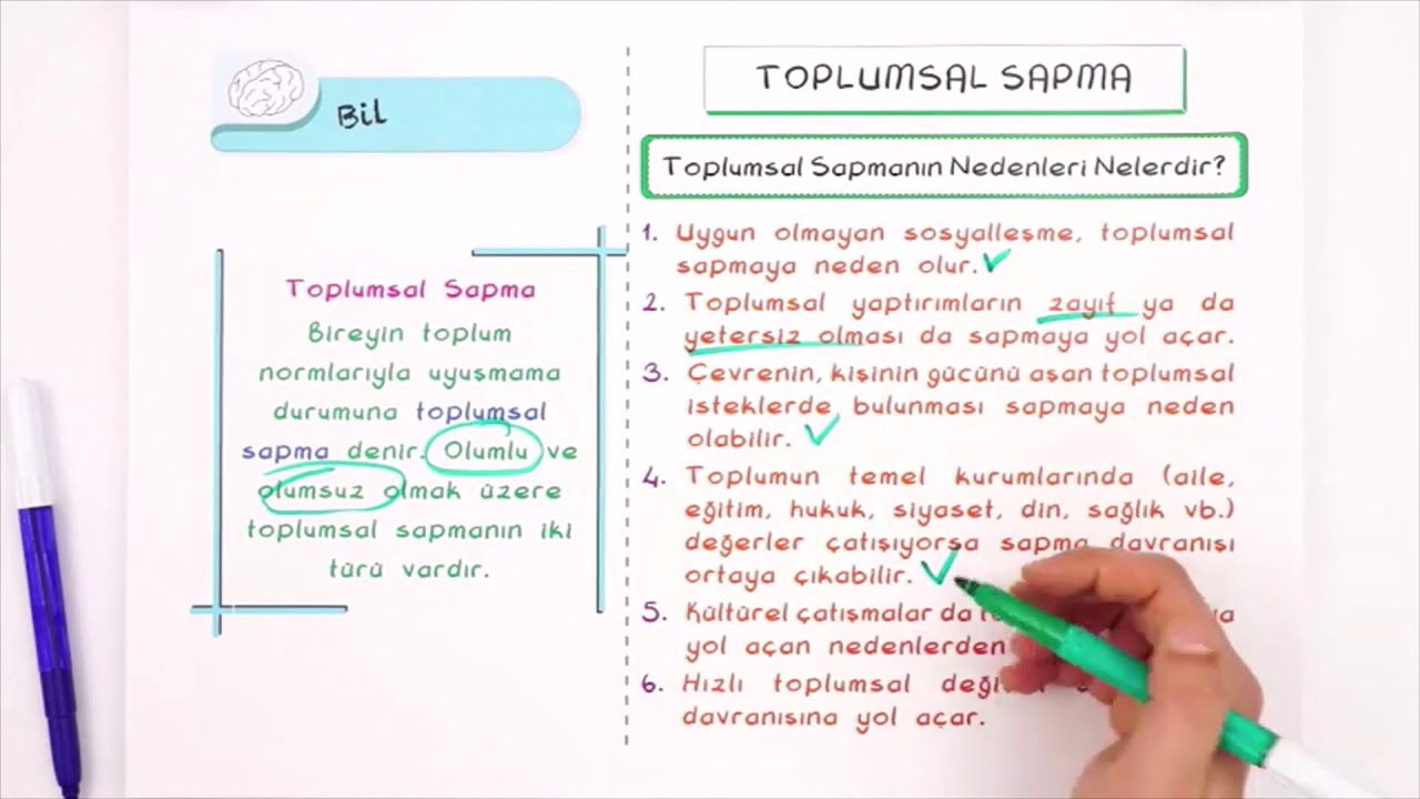 11 sinif sosyoloji birey ve toplum 2 toplumsal deger norm kontrol sapma hak ve gorev ozet youtube