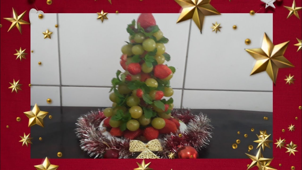 Árvore de Natal comestível feita com frutas - YouTube