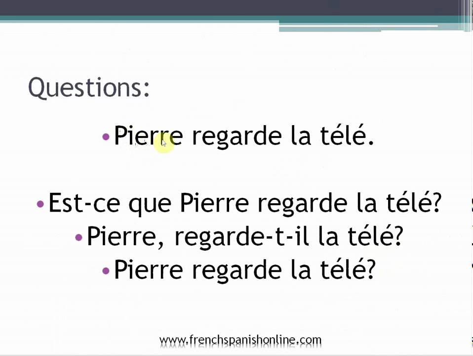 Asking Questions In French Learn French Online