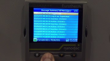 Visualise messages on the Eurotherm Nanodac