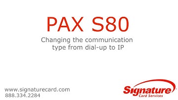 Switching from dial-up to IP on the PAX S80