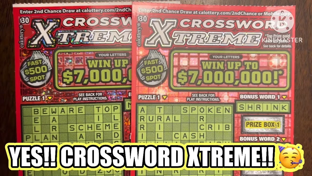 YES!! CROSSWORD XTREME!! 🥳 CA Scratchers - YouTube
