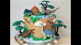 DINOSAUR CAKE! Easy Birthday Cake Decorating