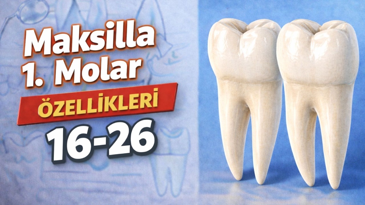 DERS-16 Diş Morfolojisi | Maksiller 1.Molar Dişler (16–26) Konu Anlatımı.