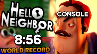 Hello Neighbor Console SPEEDRUN WORLD RECORD - 8 MINUTES